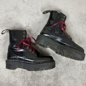 DR. MARTENS Jadon Smooth Leather Platform Boots